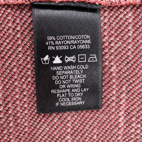 Zozo Sweater Womens Medium Gray Red Brown Open Cardigan Long Sleeve Boho Hipster - Picture 12 of 14